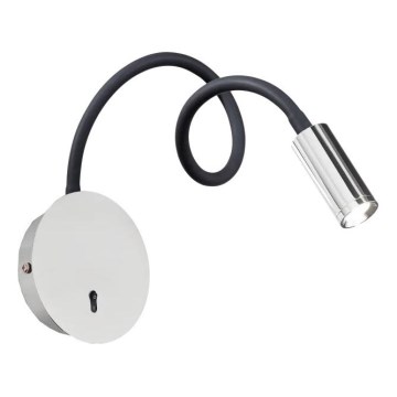 Ideal Lux - LED Flexibel klein lampje FOCUS LED/3,5W/230V CRI 90 grijs/glanzend chroom