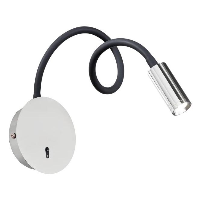 Ideal Lux - LED Flexibel klein lampje FOCUS LED/3,5W/230V CRI 90 grijs/glanzend chroom