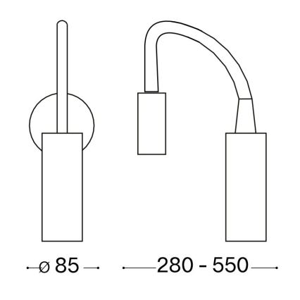 Ideal Lux - LED Flexibel klein lampje FOCUS LED/3,5W/230V CRI 90 grijs/glanzend chroom