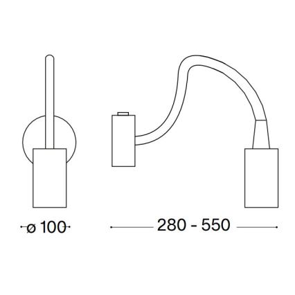 Ideal Lux - LED Flexibel klein lampje FOCUS LED/4W/230V CRI 90 wit