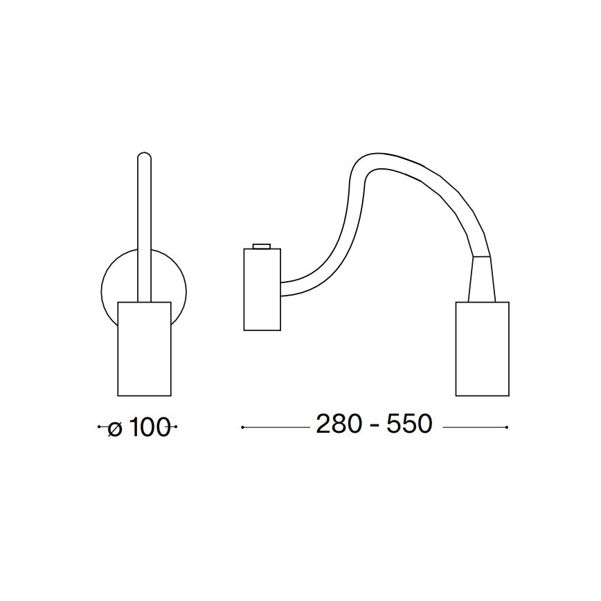Ideal Lux - LED Flexibel klein lampje FOCUS LED/4W/230V CRI 90 zwart