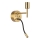 Ideal Lux - LED Flexibel lamp met een houder SET 1xE27/42W + LED/3W/230V CRI 90 USB goud
