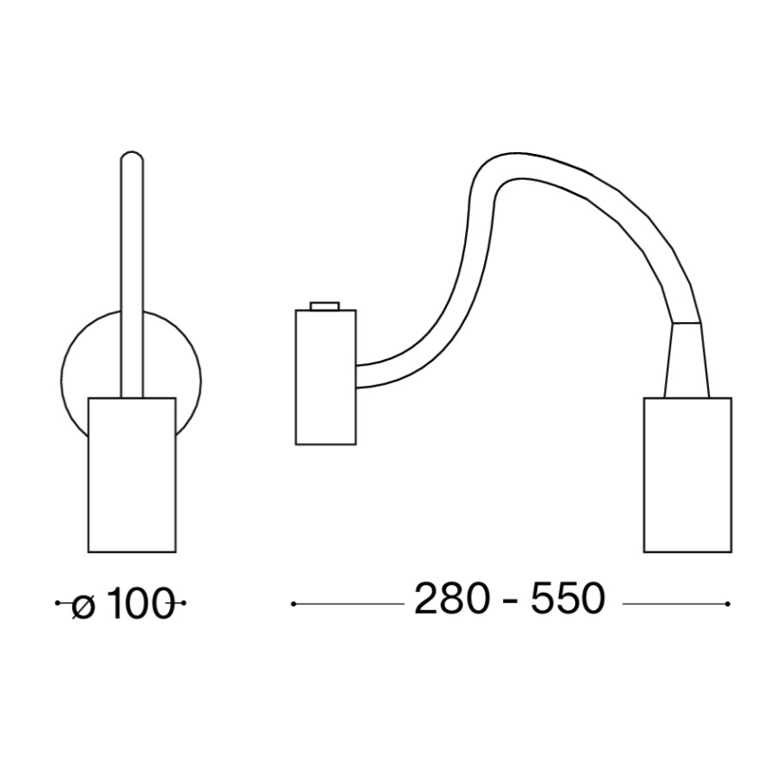 Ideal Lux - LED flexibele lamp FOCUS LED/4W/230V CRI 90 glanzend chroom