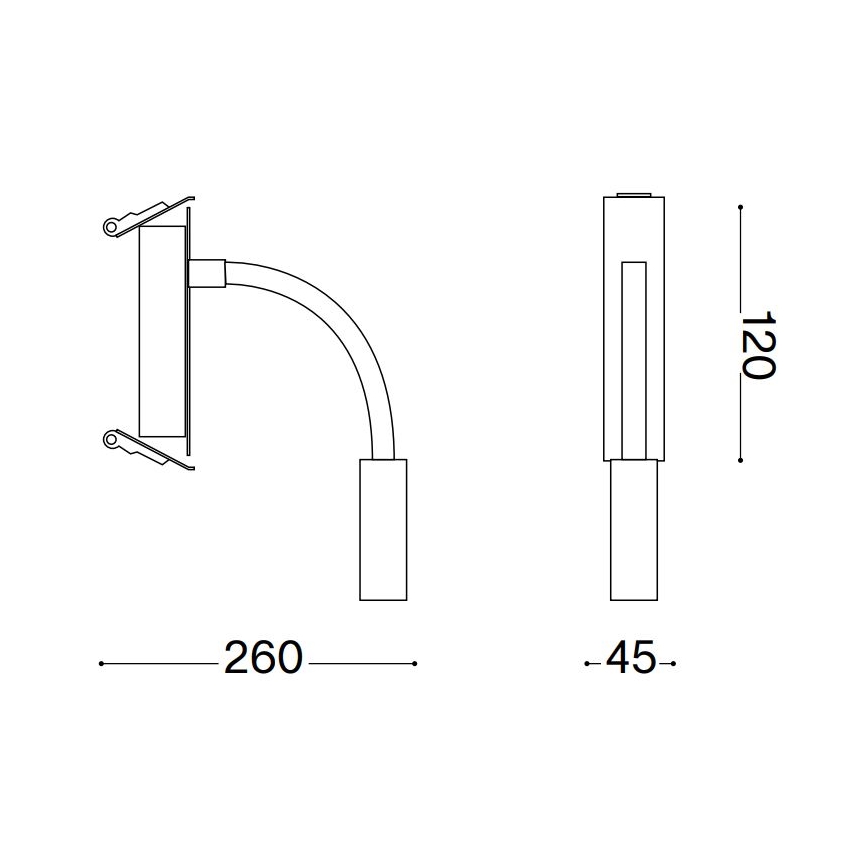 Ideal Lux - LED Flexibele leeslamp IO LED/3W/230V CRI 90 zwart