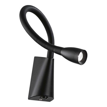 Ideal Lux - LED Flexibele leeslamp GOOSE LED/3W/230V CRI 90 zwart