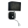Ideal Lux - LED Flexibele wandlamp 1xE14/40W/230V + LED/1W/230V zwart