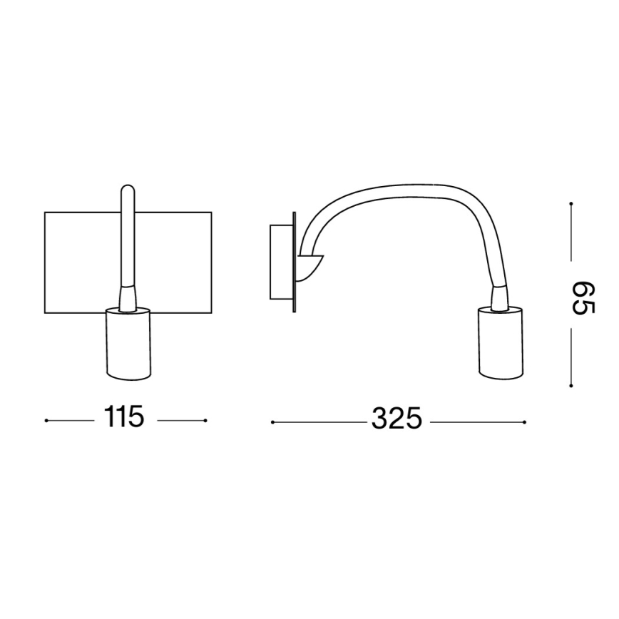Ideal Lux - LED flexibele wandlamp DYNAMO LED/3,5W/230V CRI 90 bronskleurig