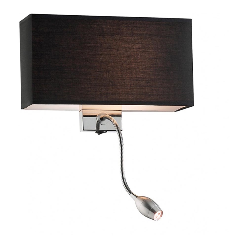 Ideal Lux - LED Flexibele wandlamp HOTEL 1xE27/60W + LED/1,5W/230V