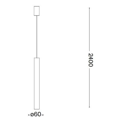 Ideal Lux - LED Hanglamp aan een koord 1xGU10/7W/230V CRI 90