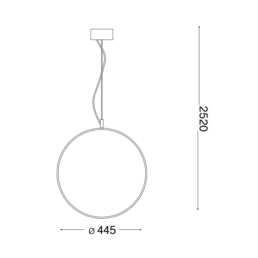 Ideal Lux - LED Hanglamp aan een koord CIRCUS LED/29W/230V diameter 44 cm CRI 90 zwart