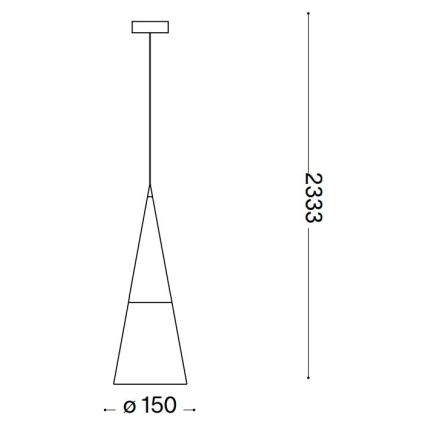 Ideal Lux - LED Hanglamp aan een koord CONO 1xGU10/7W/230V diameter 15 cm CRI 90 glanzend chroom