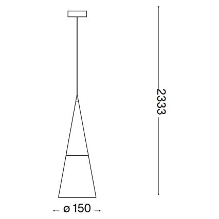 Ideal Lux - LED Hanglamp aan een koord CONO 1xGU10/7W/230V diameter 15 cm CRI 90 mat chroom