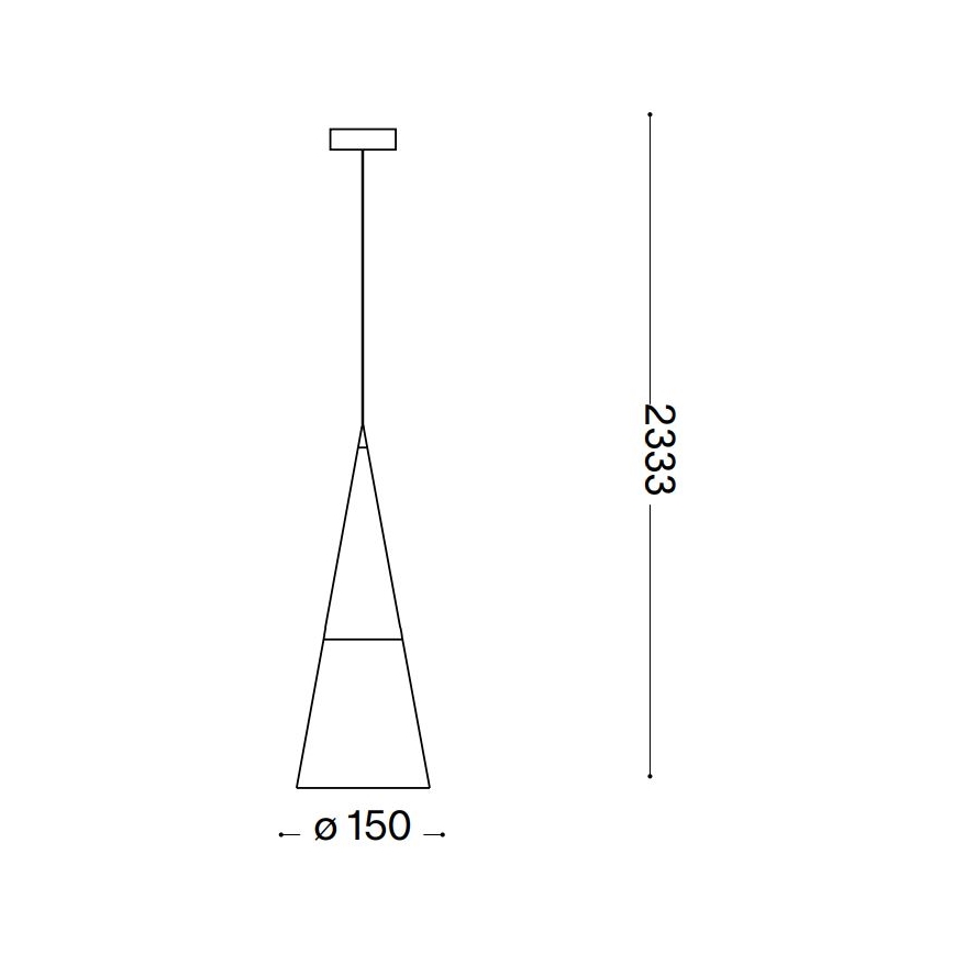Ideal Lux - LED Hanglamp aan een koord CONO 1xGU10/7W/230V diameter 15 cm CRI 90 mat chroom