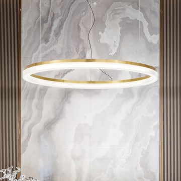 Ideal Lux - LED Hanglamp aan een koord CROWN LED/42W/230V 3000K diameter 80 cm CRI 90 messing