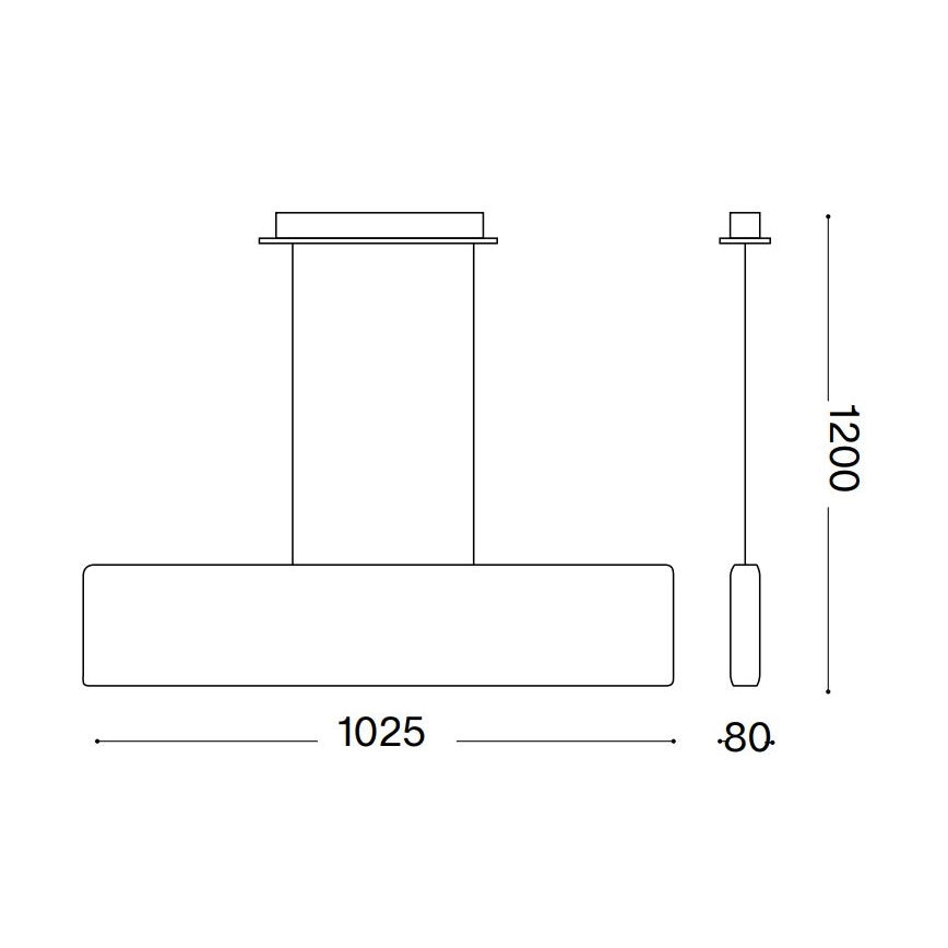Ideal Lux - LED Hanglamp aan een koord DESK LED/32W/230V 102,5 cm CRI 90 wit
