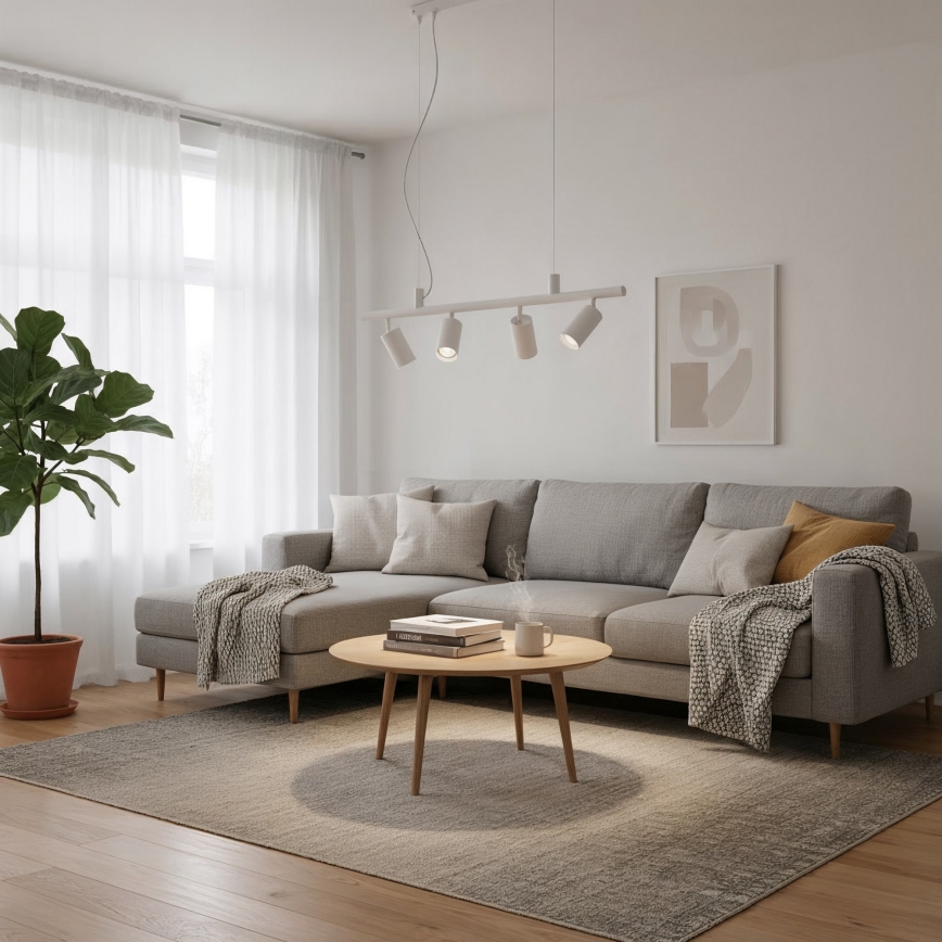 Ideal Lux - LED Hanglamp aan een koord DYNAMITE 4xGU10/7W/230V CRI 90 wit