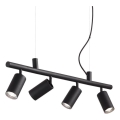 Ideal Lux - LED Hanglamp aan een koord DYNAMITE 4xGU10/7W/230V CRI 90 zwart