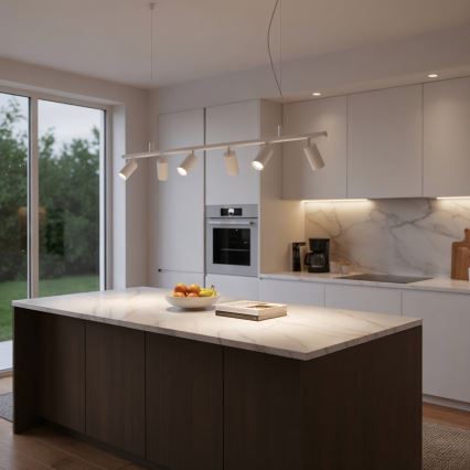 Ideal Lux - LED Hanglamp aan een koord DYNAMITE 6xGU10/7W/230V CRI 90 wit