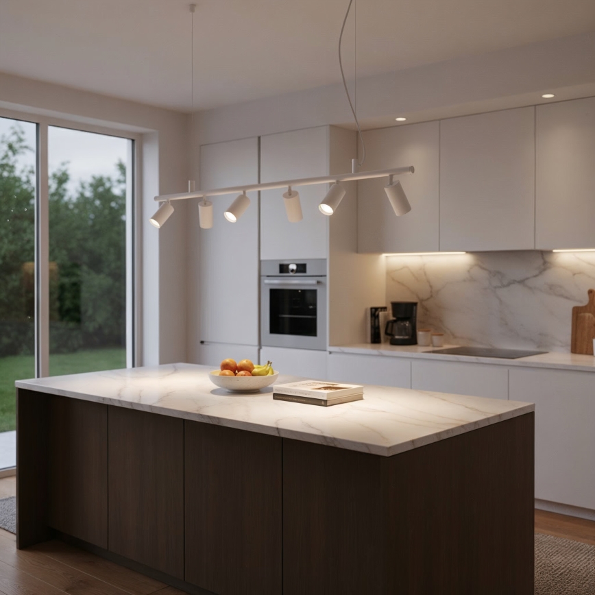 Ideal Lux - LED Hanglamp aan een koord DYNAMITE 6xGU10/7W/230V CRI 90 wit