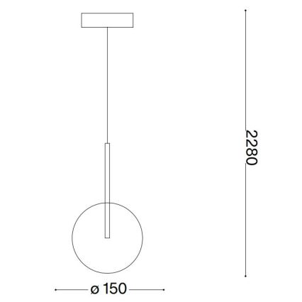 Ideal Lux - LED Hanglamp aan een koord EQUINOXE 1xG4/2W/230V diameter 15 cm glanzend chroom/gerookt