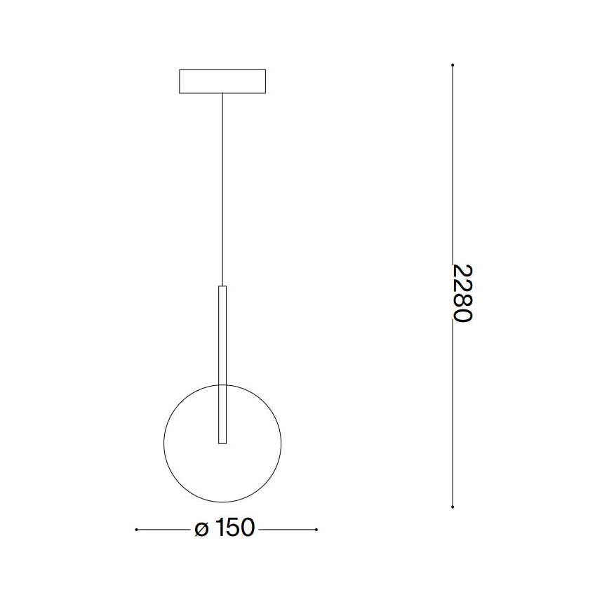 Ideal Lux - LED Hanglamp aan een koord EQUINOXE 1xG4/2W/230V diameter 15 cm messing/doorzichtig