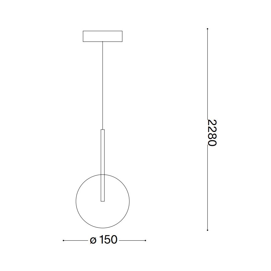 Ideal Lux - LED Hanglamp aan een koord EQUINOXE 1xG4/2W/230V diameter 15 cm messing/gerookt