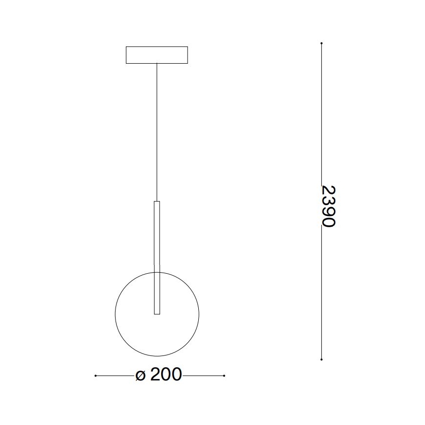 Ideal Lux - LED Hanglamp aan een koord EQUINOXE 1xG4/2W/230V diameter 20 cm messing/doorzichtig
