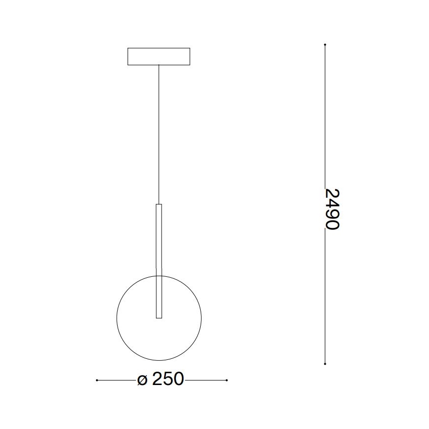 Ideal Lux - LED Hanglamp aan een koord EQUINOXE 1xG4/2W/230V diameter 25 cm messing/gerookt