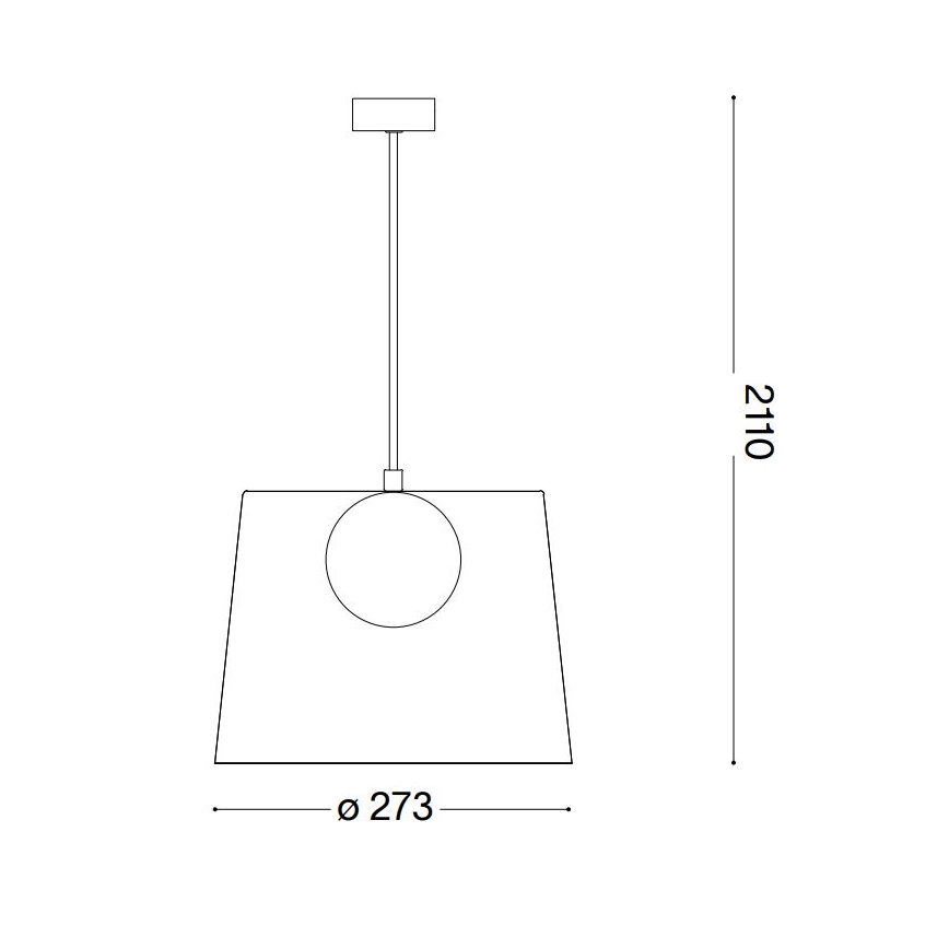 Ideal Lux - LED Hanglamp aan een koord FADE 1xG9/3W/230V diameter 27,3 cm grijs/gerookt