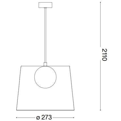 Ideal Lux - LED Hanglamp aan een koord FADE 1xG9/3W/230V diameter 27,3 cm koper/gerookt