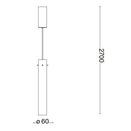 Ideal Lux - LED Hanglamp aan een koord FLAM LED/10W/230V diameter 6 cm CRI 90 doorzichtig