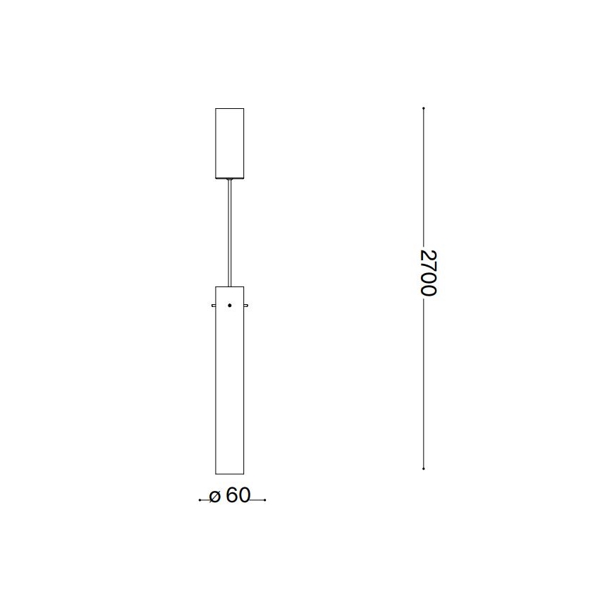Ideal Lux - LED Hanglamp aan een koord FLAM LED/10W/230V diameter 6 cm CRI 90 doorzichtig