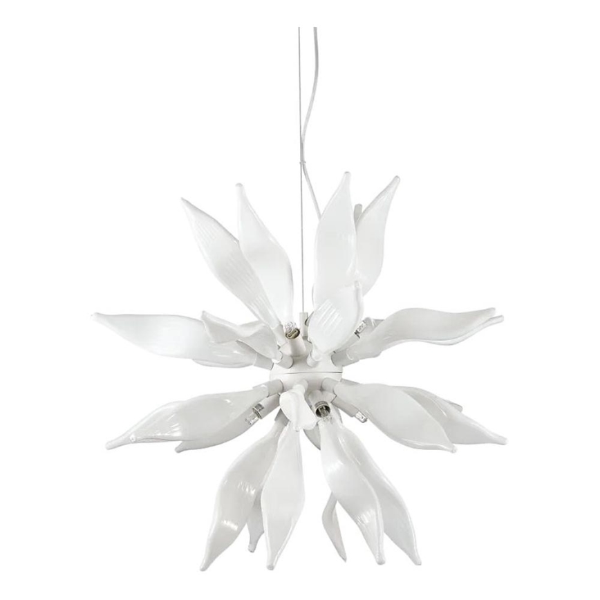 Ideal Lux - LED Hanglamp aan een koord LEAVES 8xG9/3W/230V diameter 63 cm wit