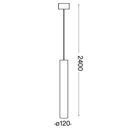 Ideal Lux - LED Hanglamp aan een koord LOOK 1xGU10/10W/230V zwart