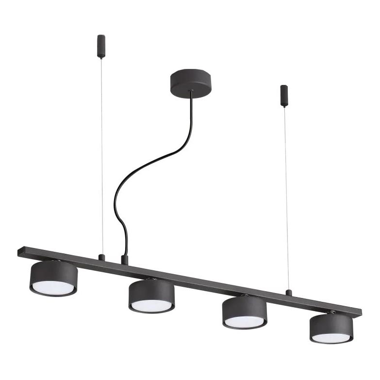 Ideal Lux - LED Hanglamp aan een koord MINOR 4xGX53/9W/230V 75,5 cm zwart