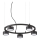 Ideal Lux - LED Hanglamp aan een koord MINOR 5xGX53/9W/230V diameter 50 cm zwart