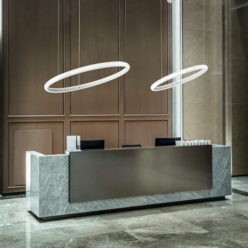 Ideal Lux - LED Hanglamp aan een koord MIRACLE LED/45W/230V diameter 80 cm CRI 90 mat chroom