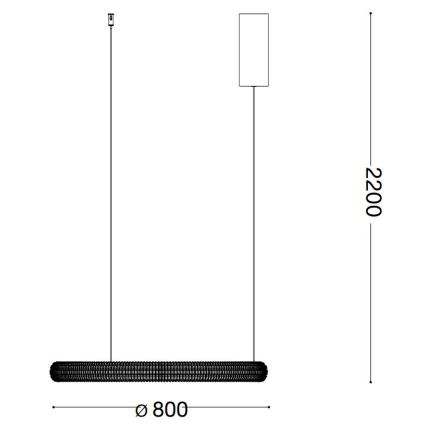 Ideal Lux - LED Hanglamp aan een koord MIRACLE LED/45W/230V diameter 80 cm CRI 90 mat chroom