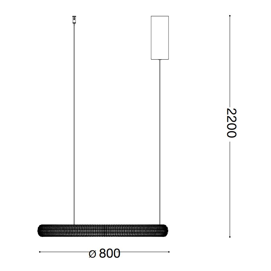 Ideal Lux - LED Hanglamp aan een koord MIRACLE LED/45W/230V diameter 80 cm CRI 90 mat chroom