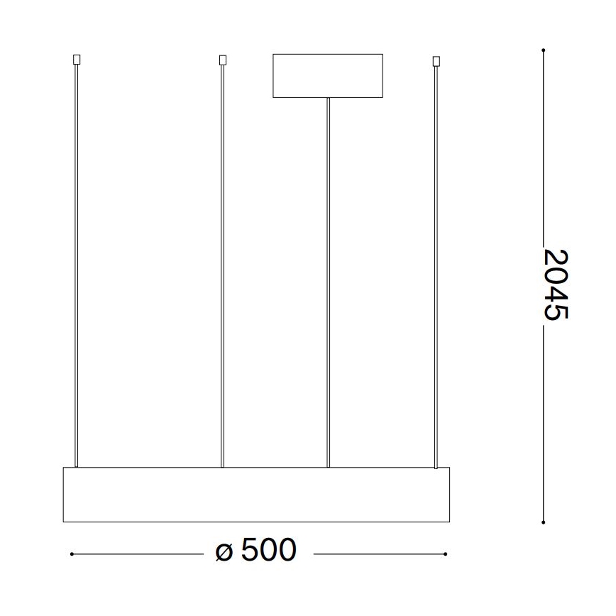 Ideal Lux - LED Hanglamp aan een koord ORACLE LED/28W/230V 3000K diameter 50 cm CRI 90 wit