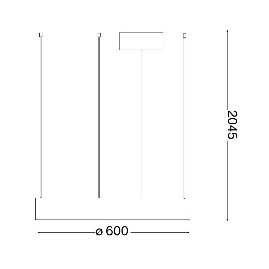 Ideal Lux - LED Hanglamp aan een koord ORACLE LED/33W/230V 3000K diameter 60 cm CRI 90 wit