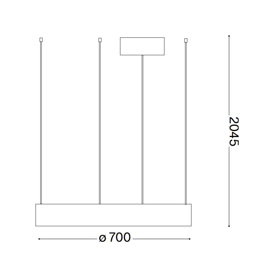 Ideal Lux - LED Hanglamp aan een koord ORACLE LED/35W/230V 3000K diameter 70 cm CRI 90 wit