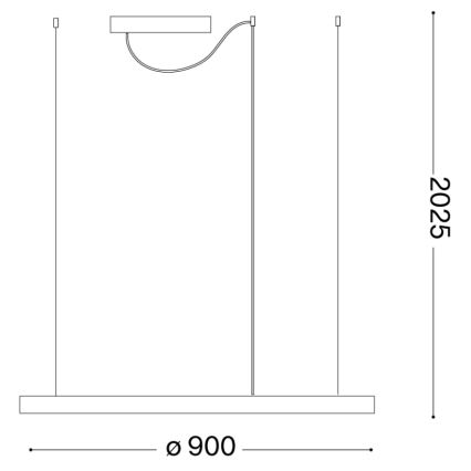 Ideal Lux - LED Hanglamp aan een koord ORACLE LED/55W/230V diameter 90 cm wit