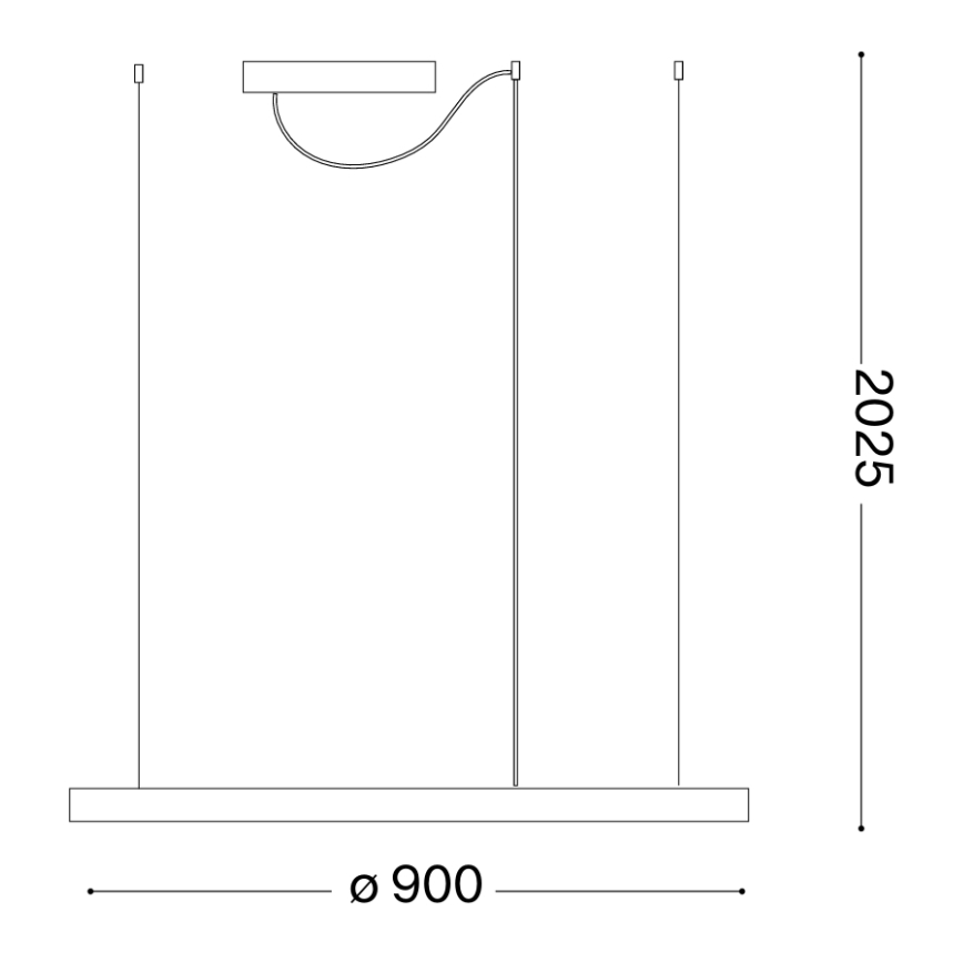Ideal Lux - LED Hanglamp aan een koord ORACLE LED/55W/230V diameter 90 cm wit