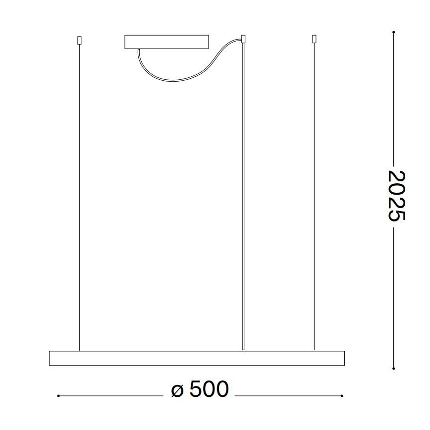 Ideal Lux - LED Hanglamp aan een koord ORACLE SLIM LED/32W/230V 3000K diameter 50 cm wit