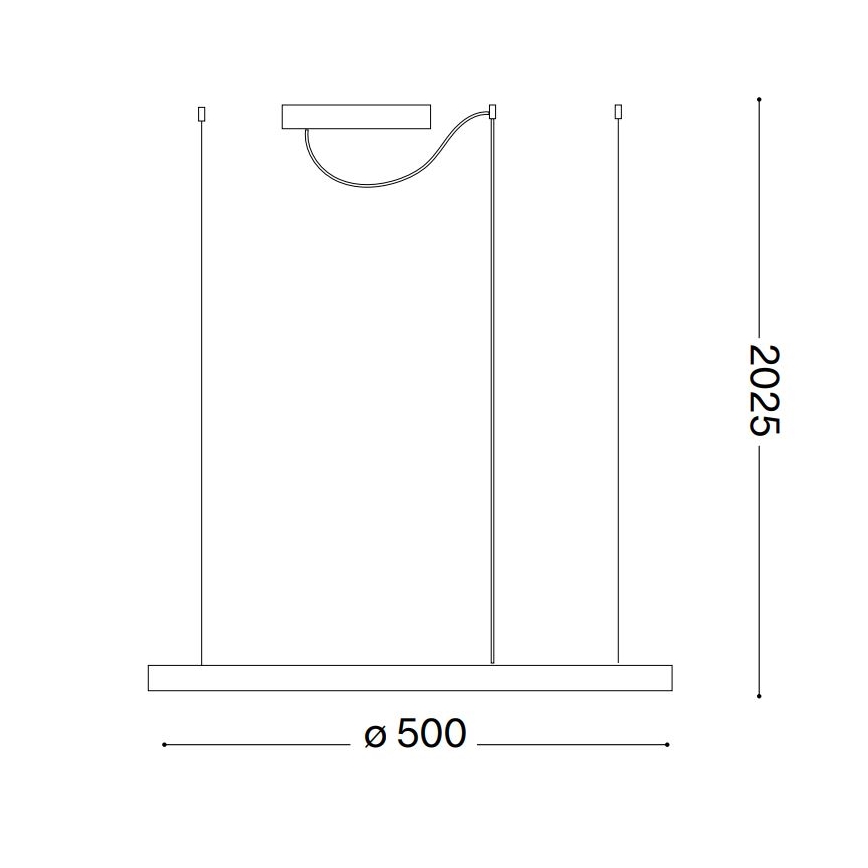 Ideal Lux - LED Hanglamp aan een koord ORACLE SLIM LED/32W/230V 4000K diameter 50 cm wit