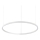 Ideal Lux - LED Hanglamp aan een koord ORACLE SLIM LED/38W/230V 4000K diameter 70 cm wit
