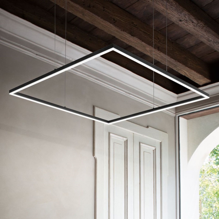 Ideal Lux - LED Hanglamp aan een koord ORACLE SLIM LED/53W/230V 3000K diameter 90x90 cm zwart