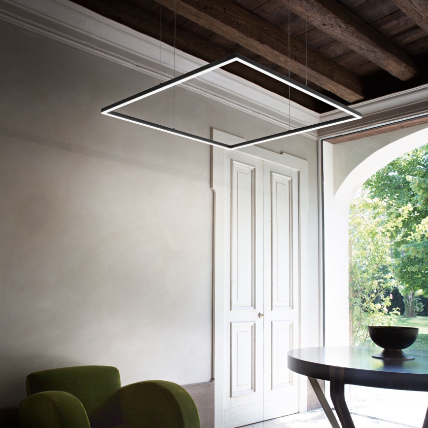 Ideal Lux - LED Hanglamp aan een koord ORACLE SLIM LED/53W/230V 3000K diameter 90x90 cm zwart