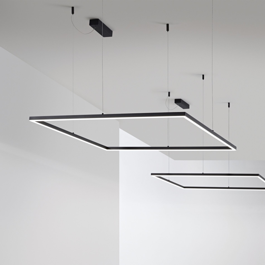 Ideal Lux - LED Hanglamp aan een koord ORACLE SLIM LED/53W/230V 3000K diameter 90x90 cm zwart